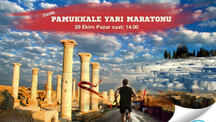 Pamukkale'de yarı maraton heyecanı