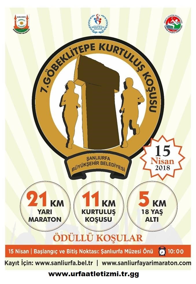 Şanlıurfa Göbeklitepe yarı maratonu 15 Nisan'da