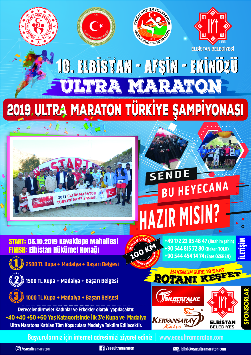10. Elbistan Afşin Ekinözü Ultra maratonu Türkiye Şampiyonası