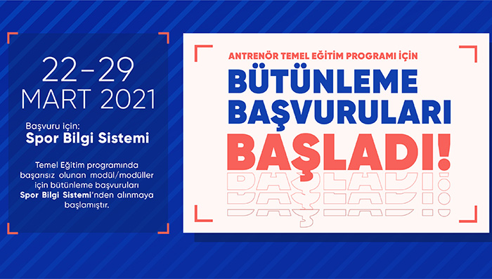 Antrenör temel eğitim bütünlemeleri başladı