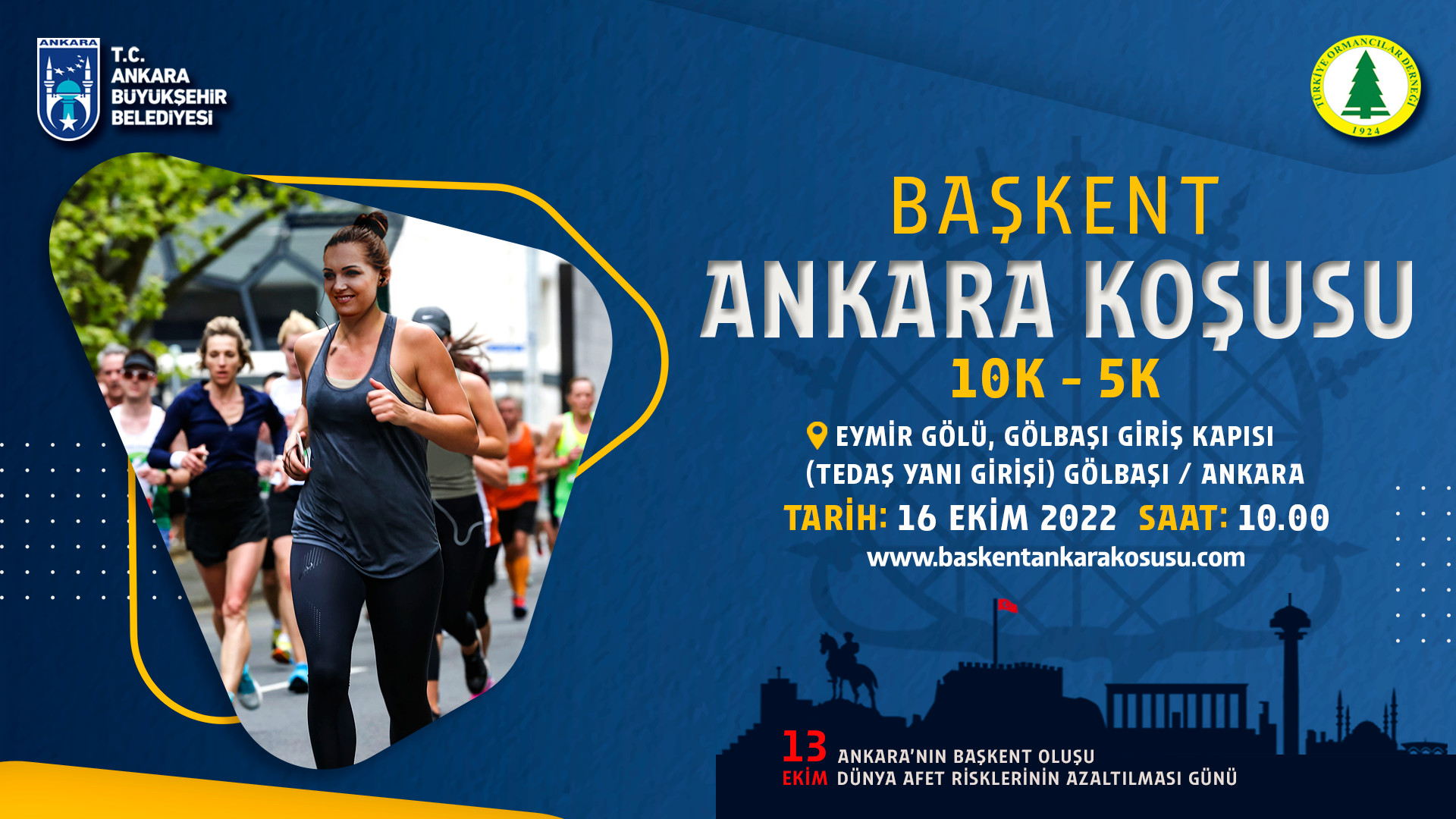 Başkent Ankara Koşusu 16 Ekim'de